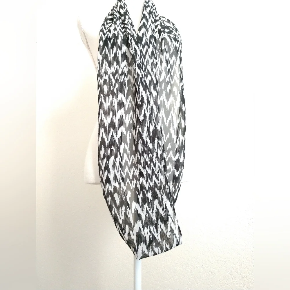 Black White Abstract Infinity Scarf Circle Loop Scarf Kohl's